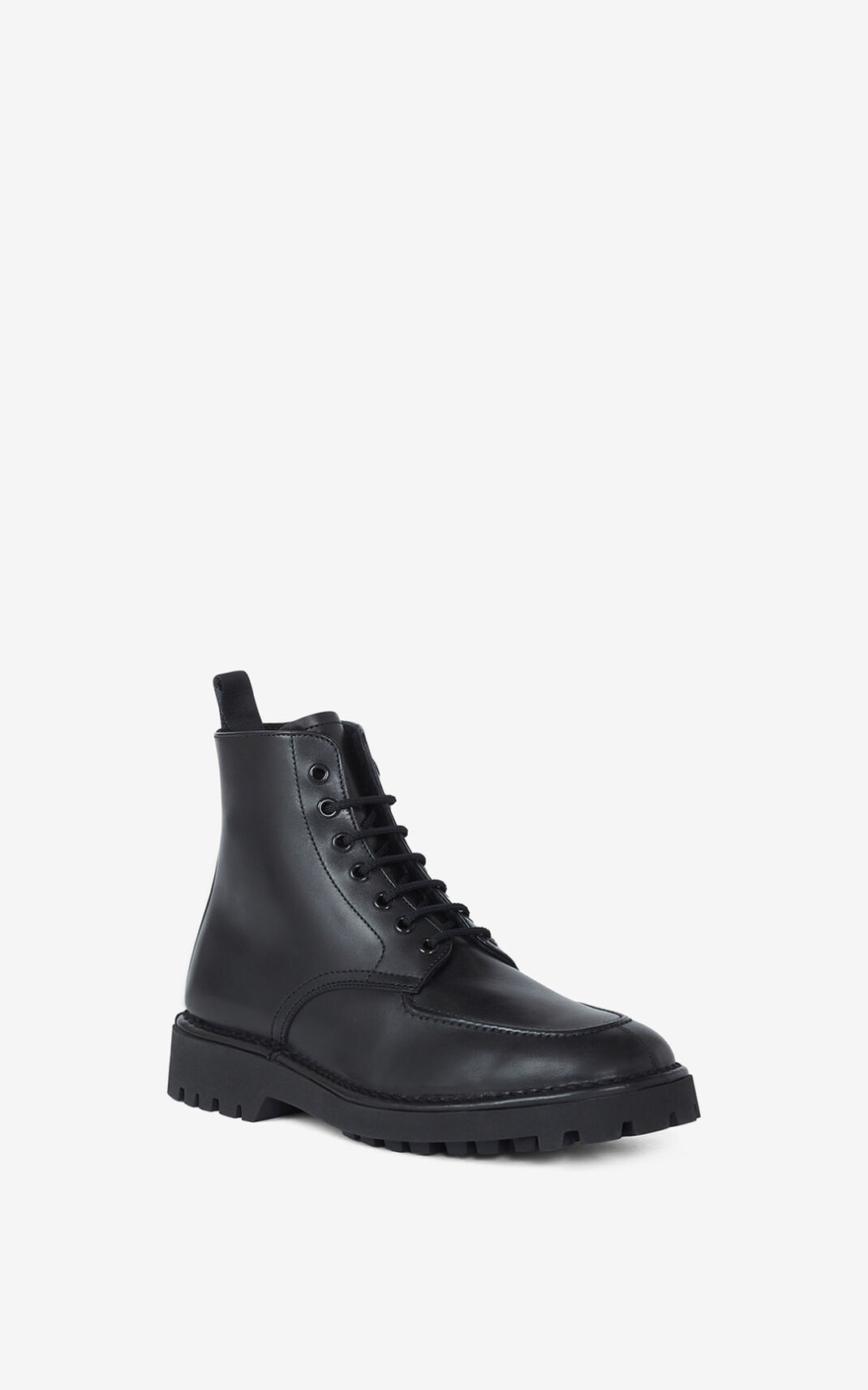 Nueva Coleccion Botas Kenzo Kenzo Hombre K Mount shearling lined lace up Cuero Negras